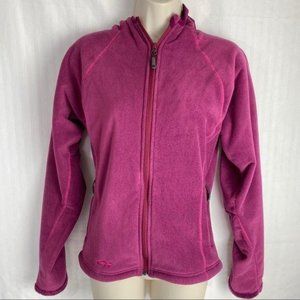 Outdoor Research Jacket Habitat Fleece Hooded Berry Womens Size Small